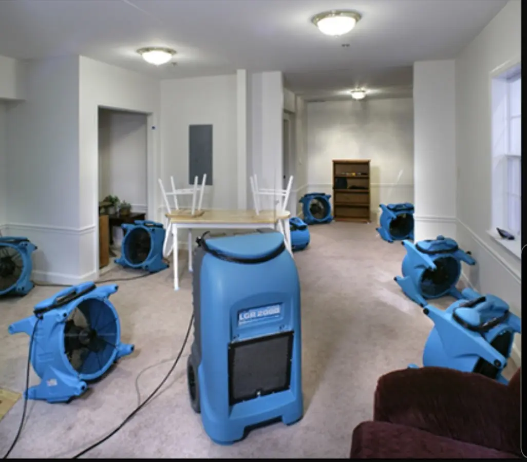 Air movers and dehumidifier setup for Water Extraction & Removal in Cocoa Beach